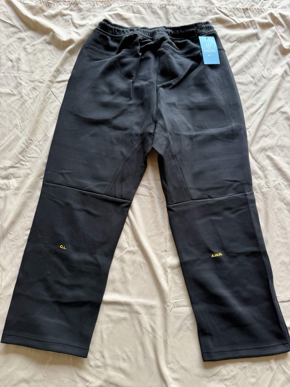 Nike x NOCTA Tech Fleece Open Hem Sweatpants - Black/Yellow